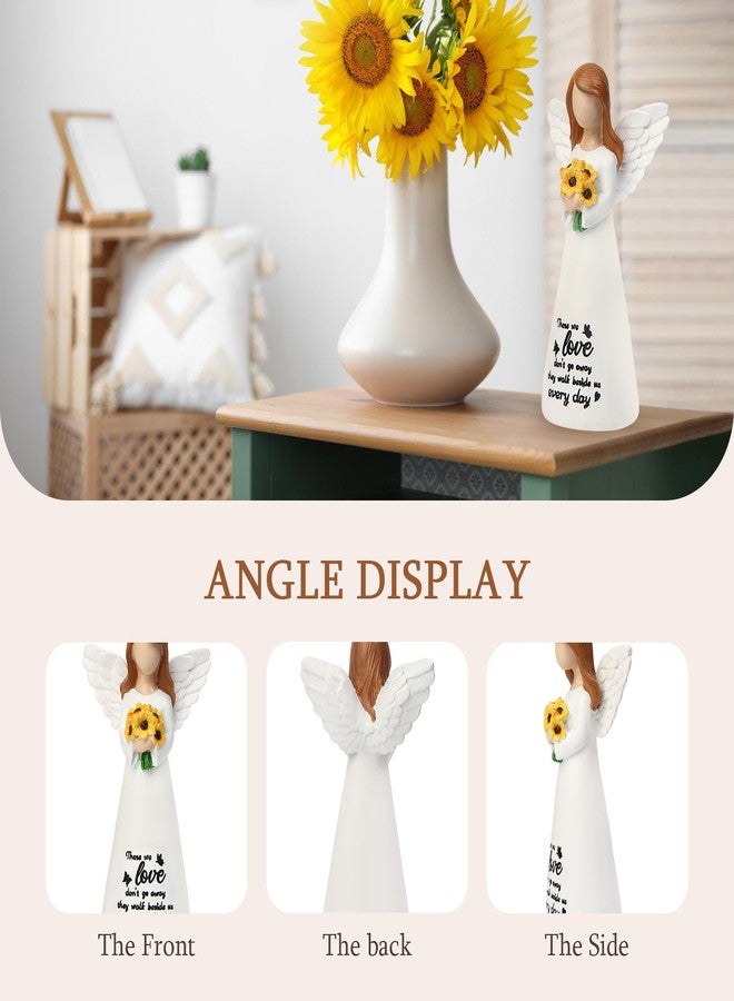 INLOMEM Sympathy Gifts for Loss of Loved One, Remembrance Gifts, Bereavement Gifts, Angel Gifts for Women, Memorial Gift for Loss of Dad Mom Grandmother, Angel Figurines (White) - Image 2